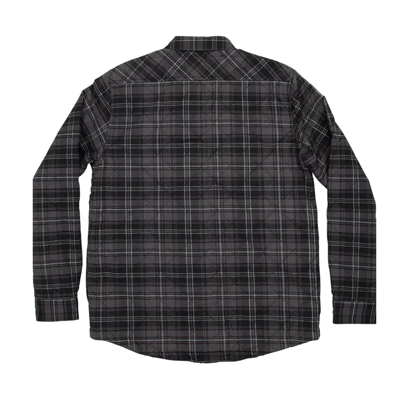 Salty Crew Boatyard Tech  Quilted Flannel Black-1